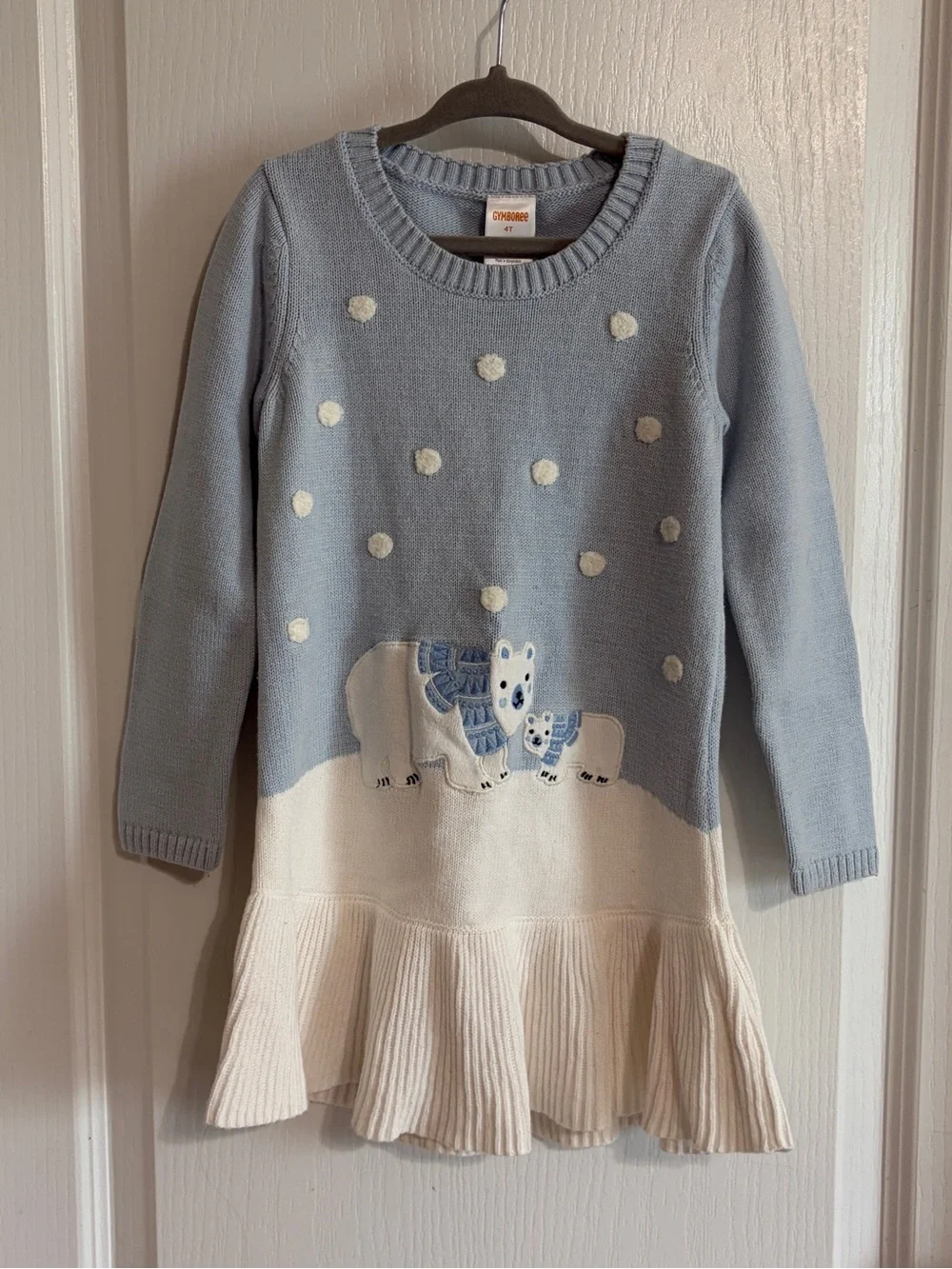 Gymboree Embroidered Winter Sweater Dress Girls Size 4T
